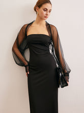 Two-Piece Sheer Shrug Jersey Tube Dress